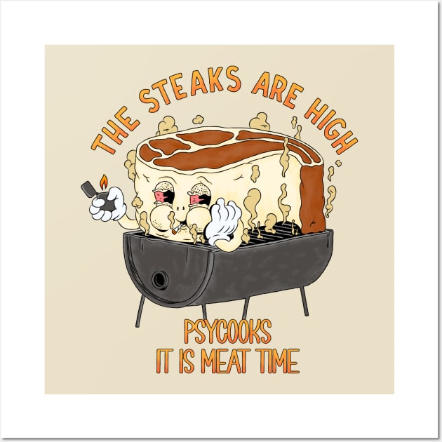 Psycooks It is meat time Wall Art by Obelixstudio